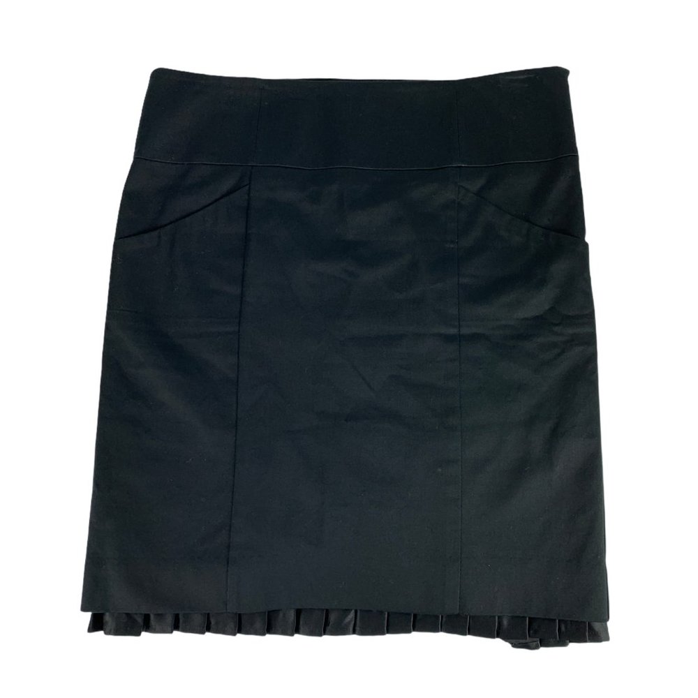 To The Max Black 10 Straight Skirt Pleated